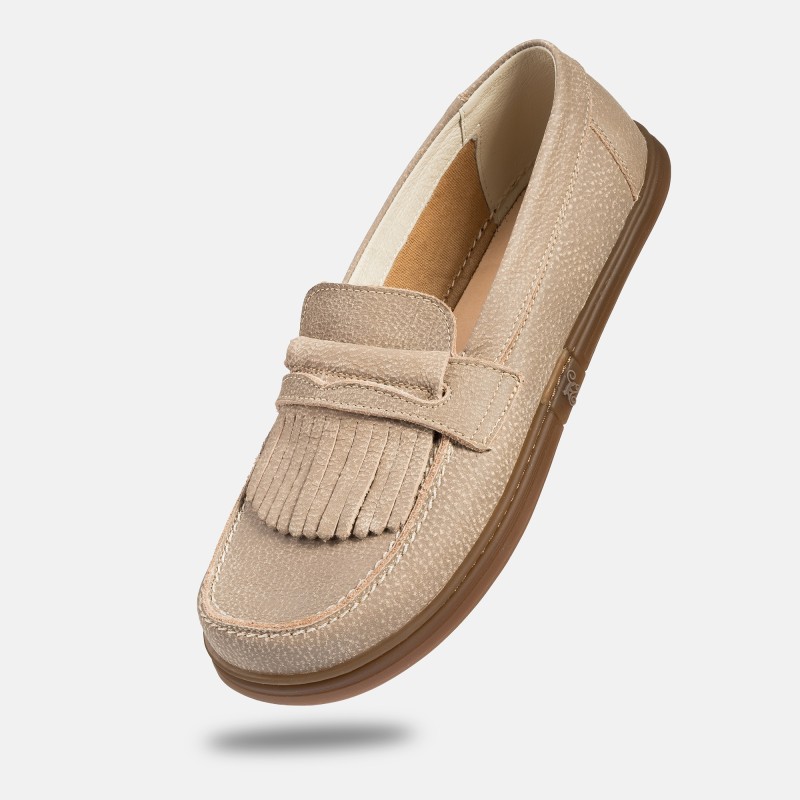 Pánské barefoot mokasíny - Pienza Cappucino
