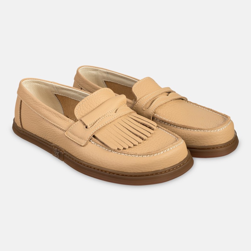 Pánské barefoot mokasíny - Pienza Beige