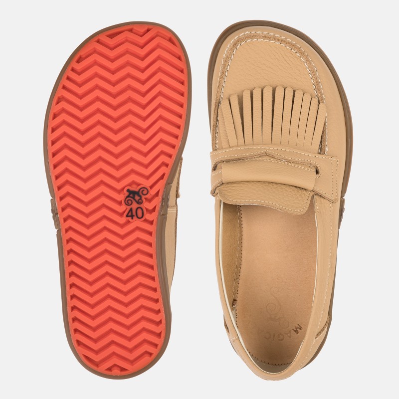 Pánské barefoot mokasíny - Pienza Beige