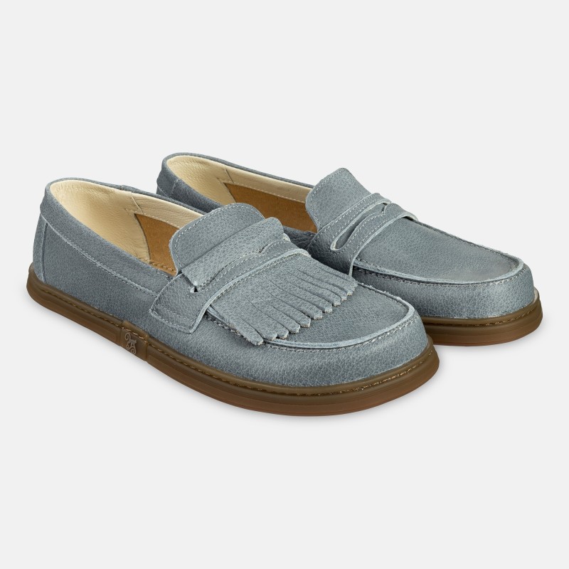 Damskie wsuwane mokasyny barefoot - Pienza Azzuro
