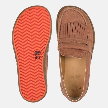 Women's slip-on barefoot loafers - Pienza Brick