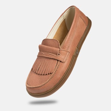 Women's slip-on barefoot loafers - Pienza Brick