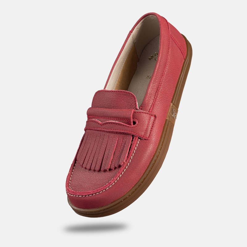 Męskie wsuwane mokasyny barefoot - Pienza Red