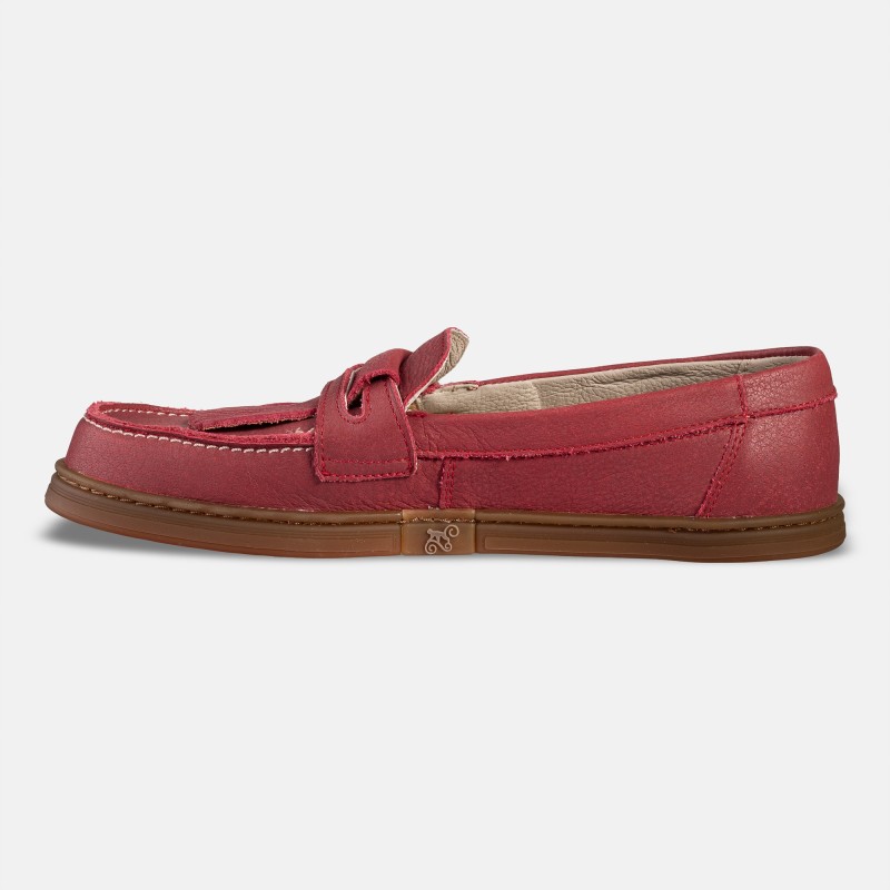 Damskie wsuwane mokasyny barefoot - Pienza Red