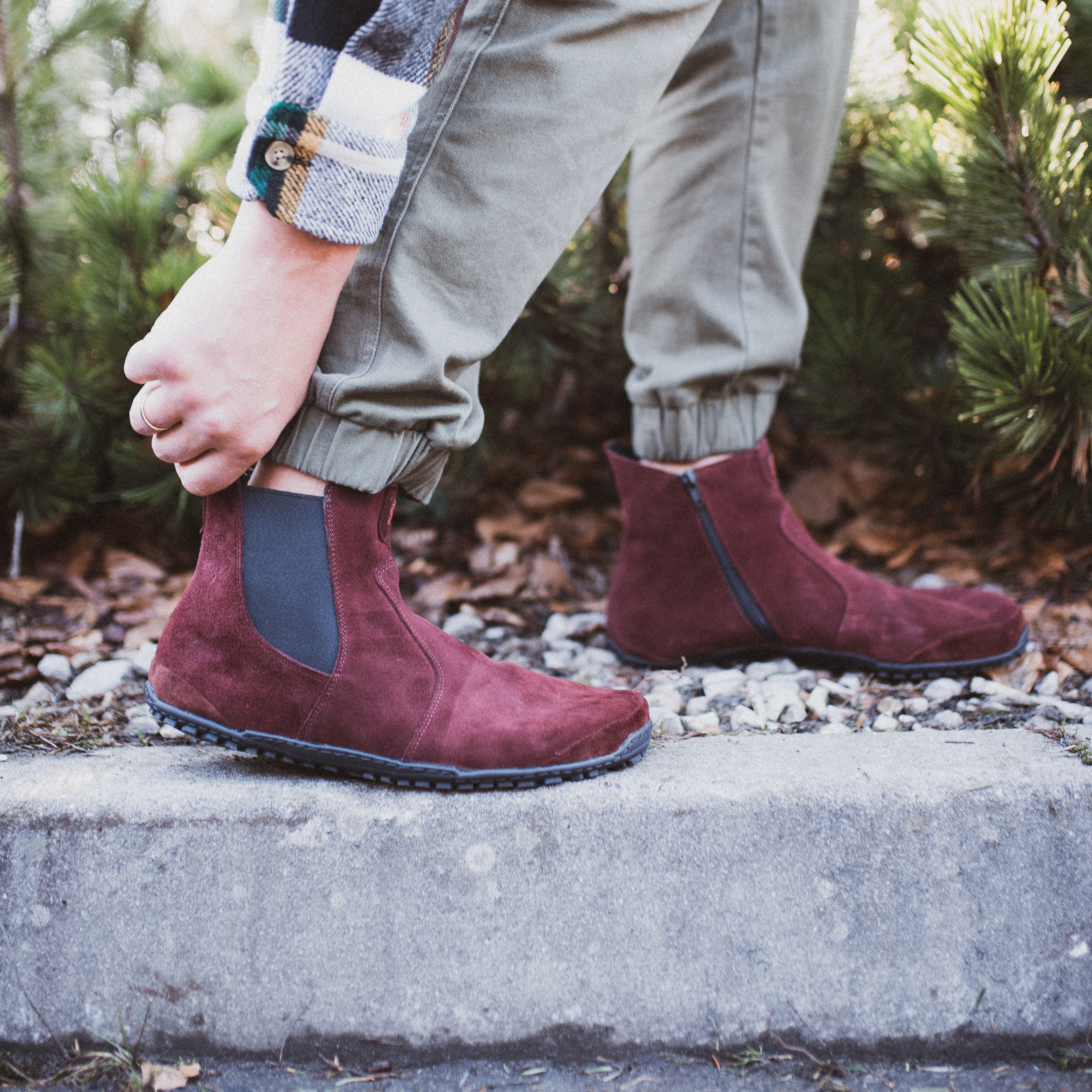 męskie buty barefoot za kostkę