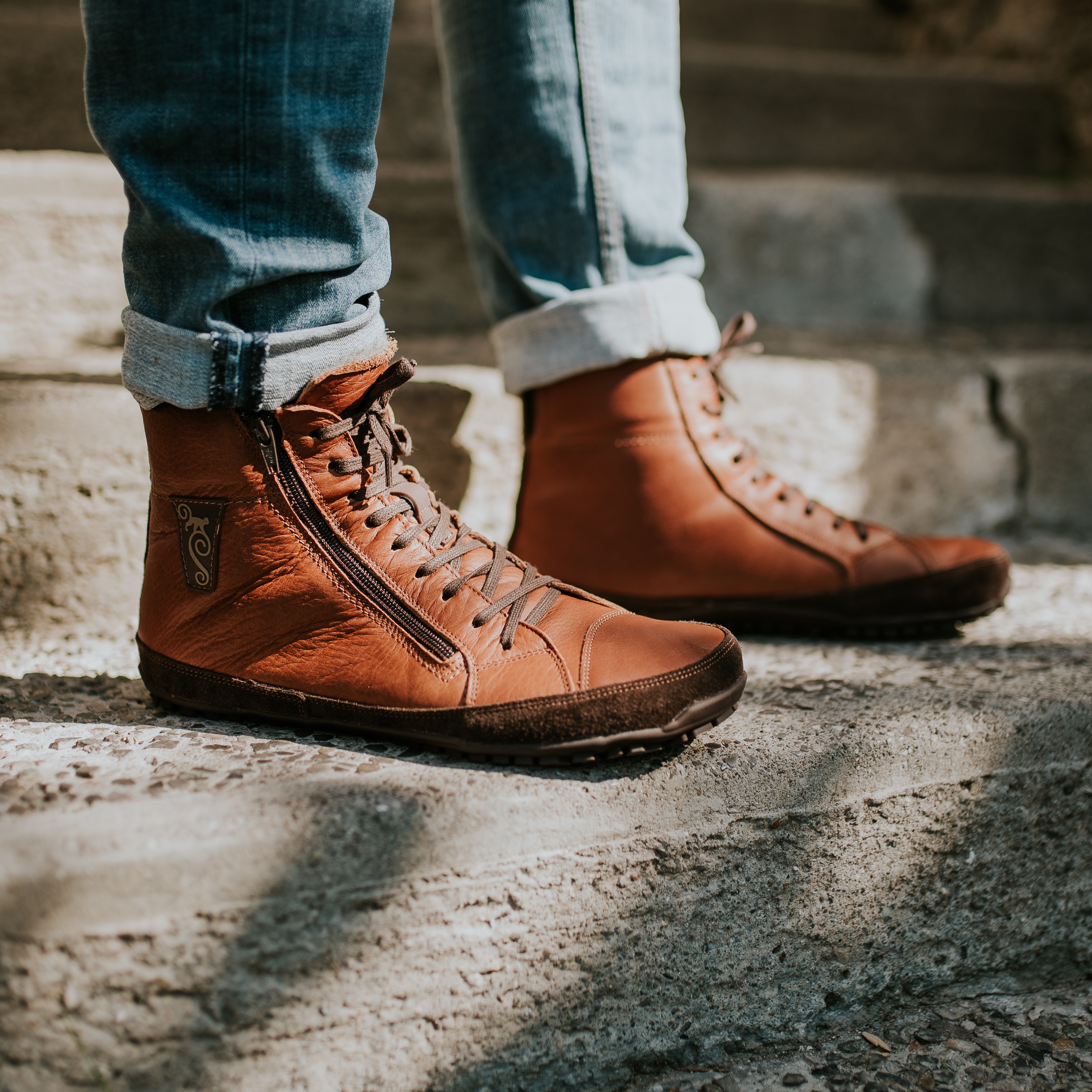 męskie buty barefoot za kostkę