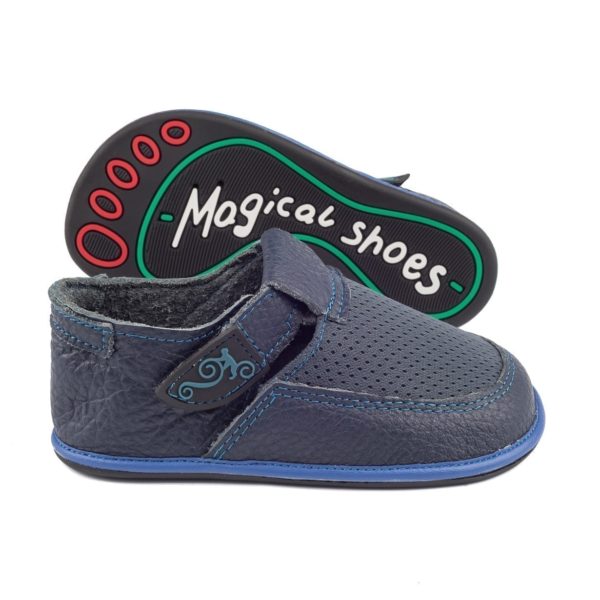 Granatowe buty dla dzieci na rzep Magical Shoes