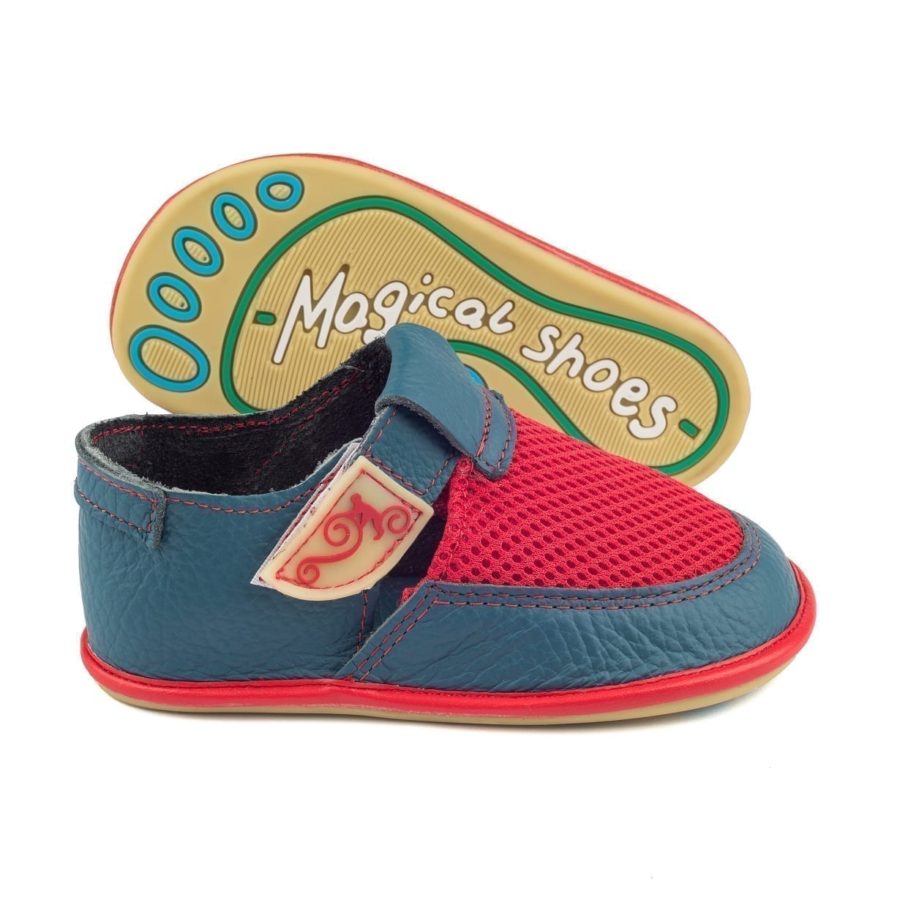 Minimalistyczne buty dziecięce BEBE BLUE RED