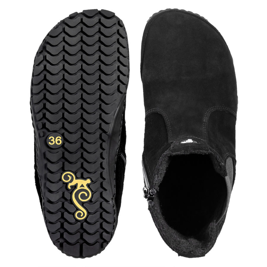 Jesienne botki barefoot - szerokie w palcach - Magcial Shoes LUPINO Black