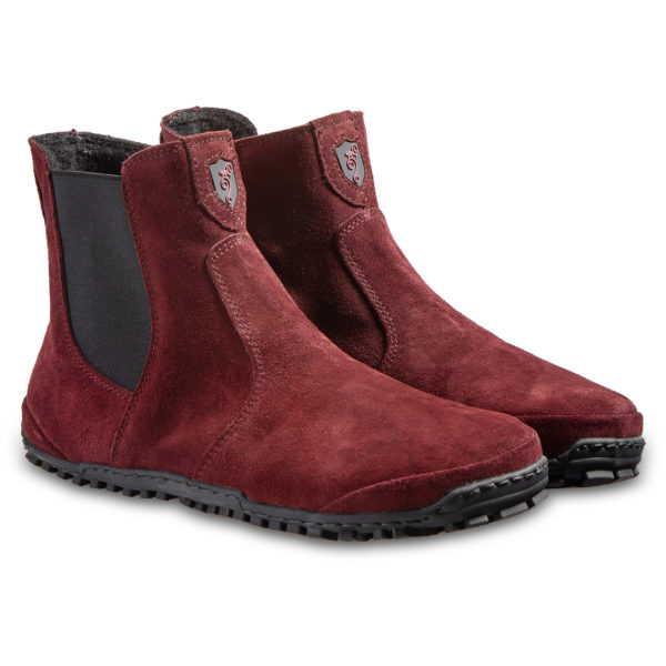 Elegant barefoot Chelsea boots - Magical Shoes LUPINO Burgundy