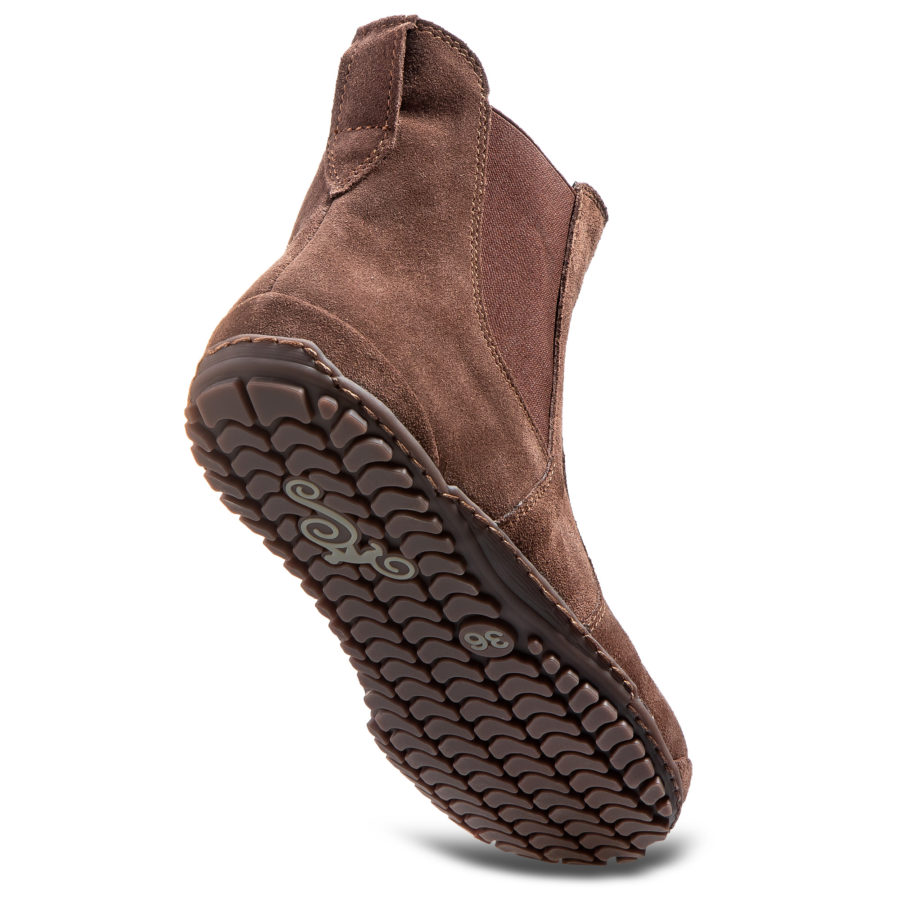 zamszowe buty barefoot na jesień - Lupino Brown