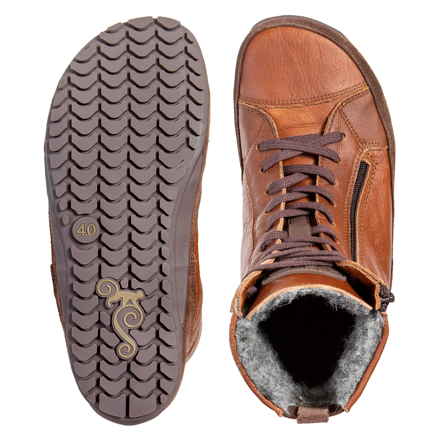 Comfortable barefoot winter boots - Magical Shoes Alaskan Buffalo Chestnut