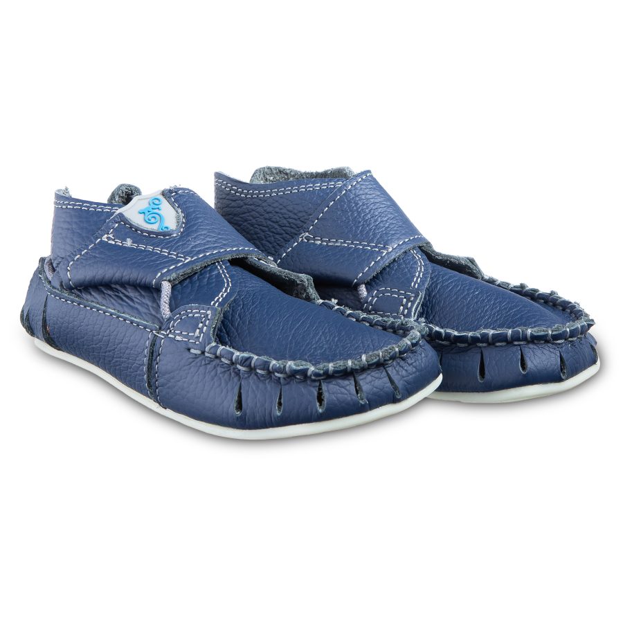 skórzane sandały dla dziecka - Magical Shoes MOXY NAVY BLUE