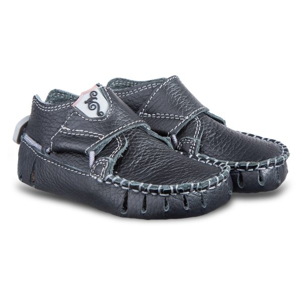 Handmade baby slippers - Moxy Baby BLACK