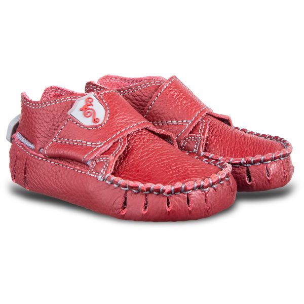 Flat baby's barefoo shoes for girls- Magical Shoes MOXY BABY RED
