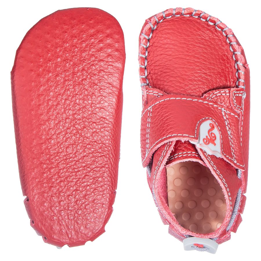 wide toebox baby loafers - Magical Shoes MOXY BABY RED