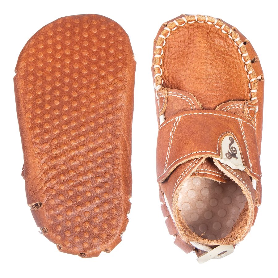 barefoot shoes with high padding - Magical Shoes MOXY BABY COGNAC