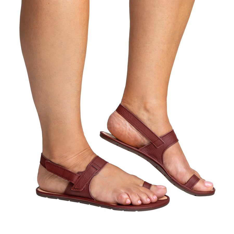 Flat-barefoot-sandals-for-women-Magcial-Shoes-Aurora-Burgundy