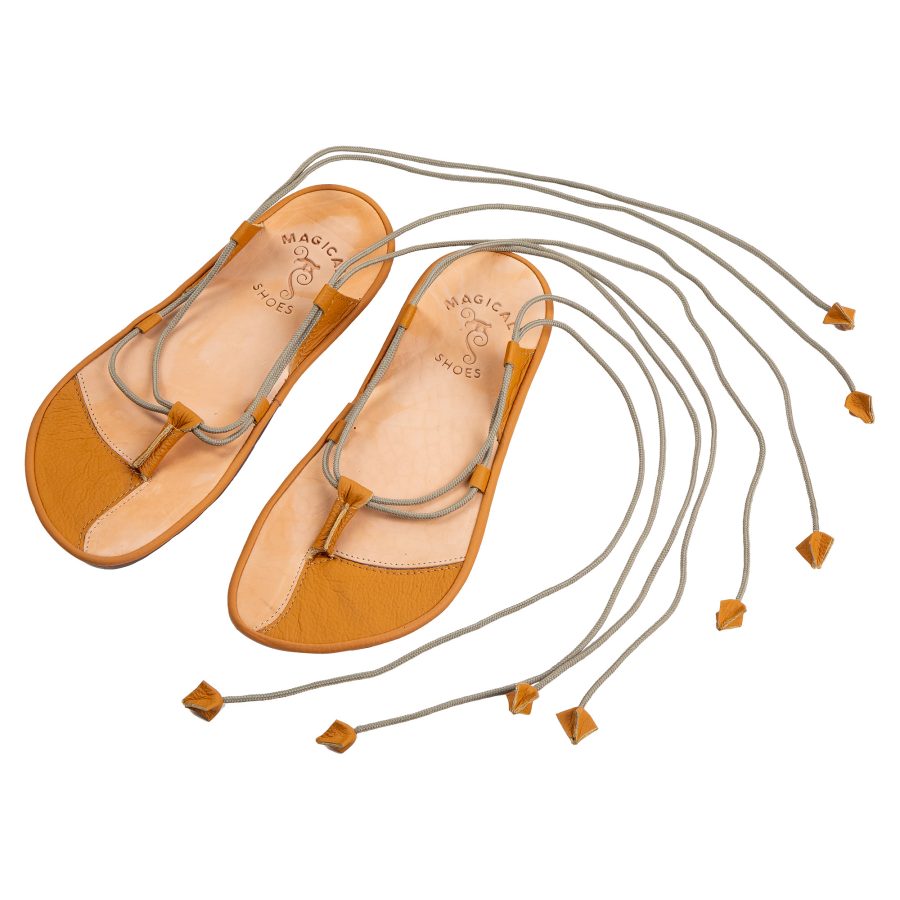Stylish-women's-leather-barefoot-sandals-Magcial-Shoes-Moana-Carrot