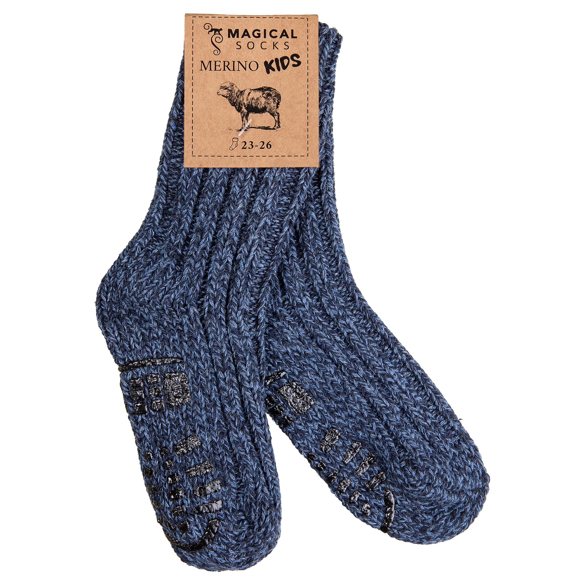 Merino wool barefoot socks for kids - Magical Socks Merino - NAVY