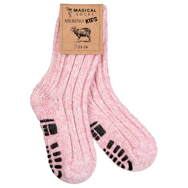 Welniane-skarpety-dzieciece-barefoot-magical-socks-pink