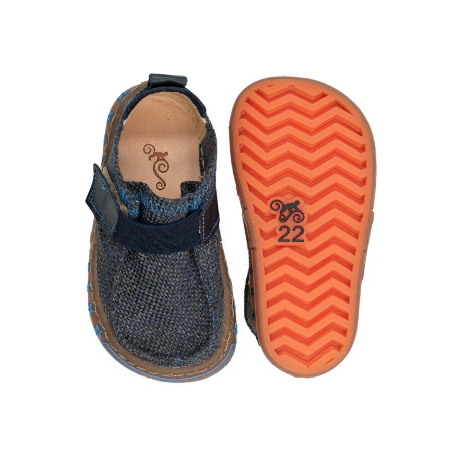 Buty dziecięce barefoot - RICO Navy lue